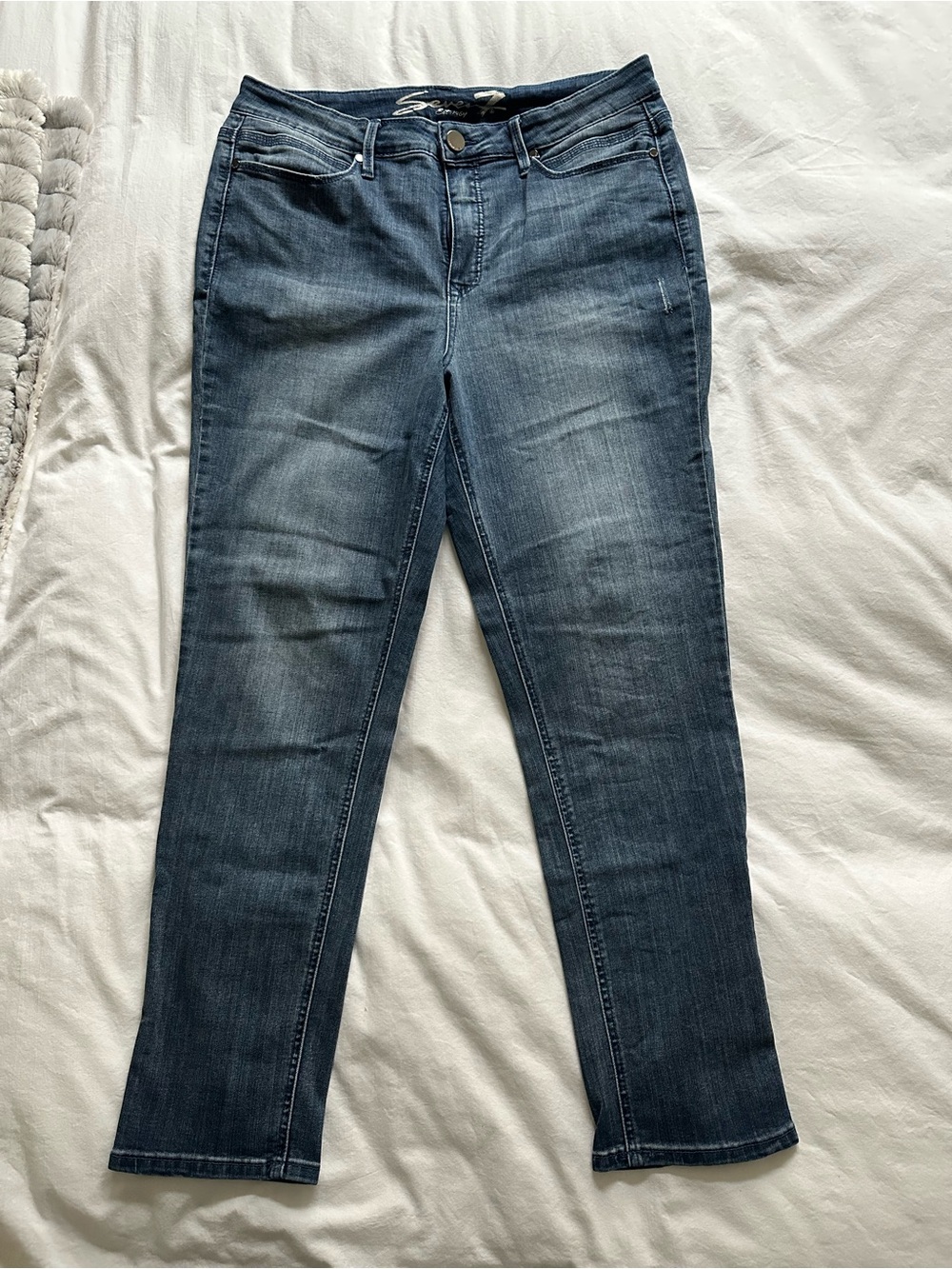 Women’s Seven7 Dark Blue Slim Straight Leg Jeans